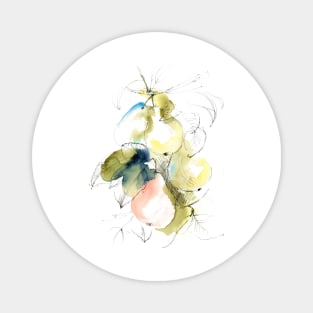 Pears watercolor Magnet